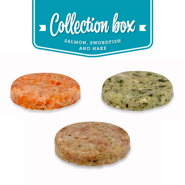 SELECTION BOX HAKE, SALMON & SWORDFISH<br> ( Box: 18 units)
