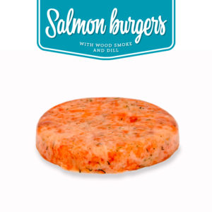WOOD-SMOKED SALMON BURGERS WITH DILL  ( Box: 18 units )
